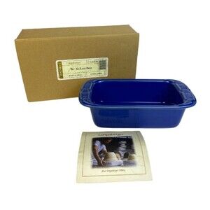 Longaberger Dish Woven Tradition Cornflower Blue Small Loaf Pan NEW IN BOX!!!